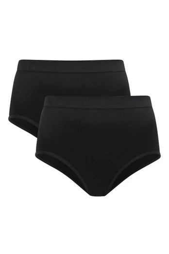 Womens Seamless High Waisted Pants Multipack - Black