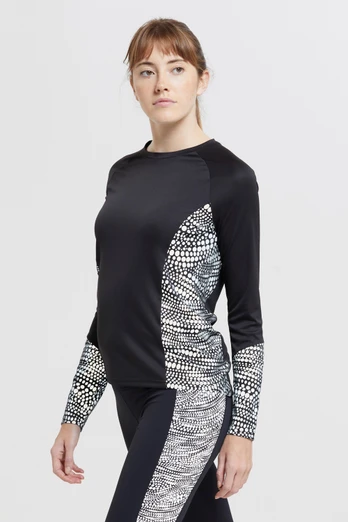 Haut À Manches Longues Réfléchissant Iso-Vis Femme - Noir