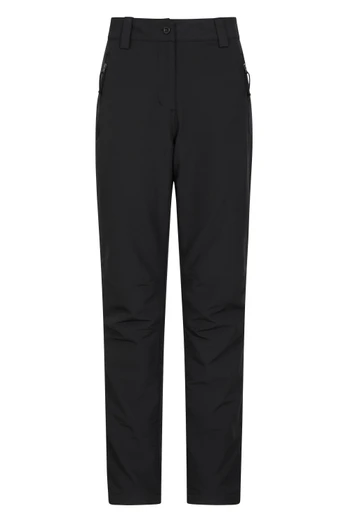 Arctic II Fleece Lined Stretch Womens Trousers - Long Length - Black