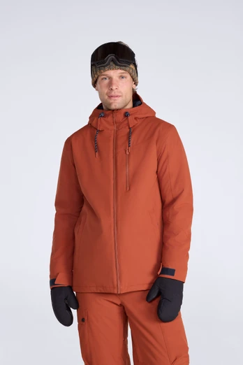 Laxx Mens Logo Waterproof Snow Jacket - Rust