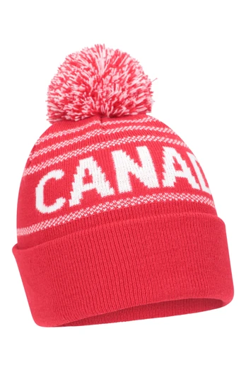 Canada Mens Pom Beanie - Red