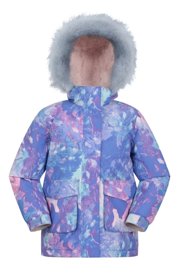 Ranger Printed Kids Water Resistant Jacket - Lilac