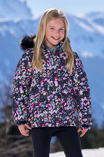 Ranger Printed Kids Water Resistant Jacket - Pink
