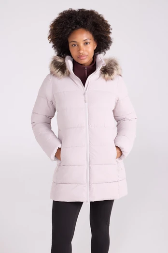 Doudoune Synthétique Longue Femme Nola - Beige Clair