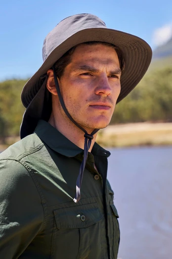 Australian Detachable Legionnaire Brim Hat - Dark Grey
