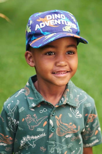 Dino Adventure Kids Baseball Cap - Navy