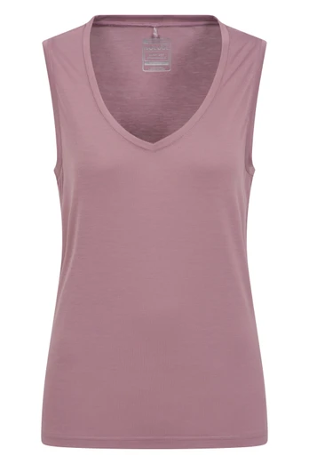 Quick Dry Womens V Neck Vest - Dusky Purple