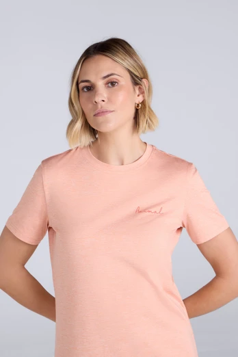 Latero Womens Hybrid Swim T-Shirt - Coral