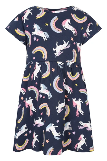 Mountain Essentials Kids Lora Printed Dress - Dark Blue