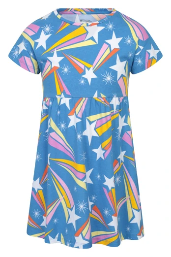 Mountain Essentials Kids Lora Printed Dress - Corn Blue