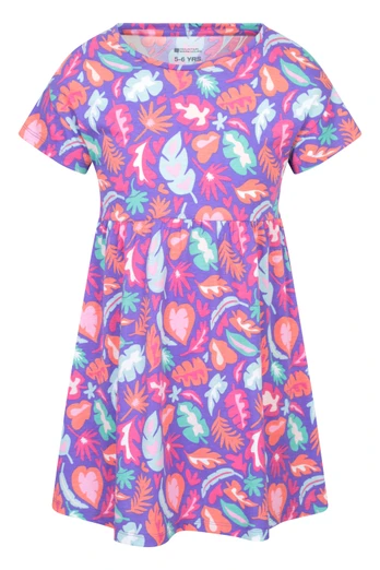 Mountain Essentials Kids Lora Printed Dress - Dark Purple