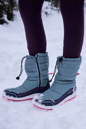 Frosty Kids Adaptive Fleece Lined Snow Boots - Grey