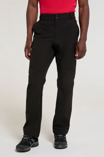 Beacon Men's Fleece Lined Softshell Trousers - Black