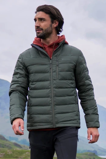 Trail Extreme Mens Down Jacket - Dark Khaki