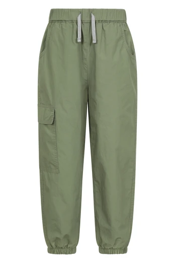 Ridgeway Kids Jersey Lined Parachute Pants - Khaki