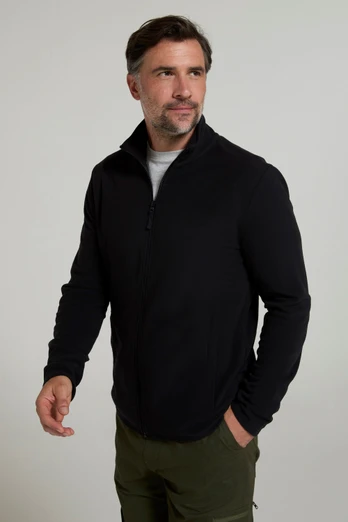 Camber Mens Full-Zip Fleece Jacket - Black