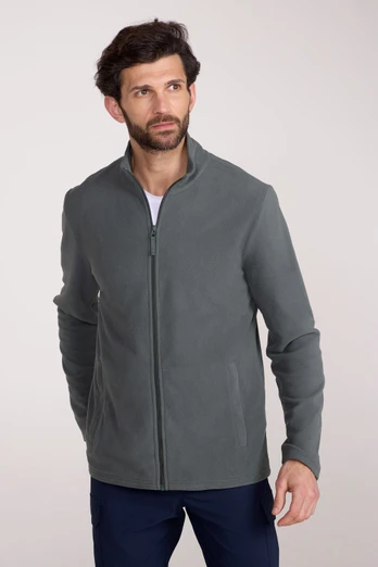 Camber Mens Full-Zip Fleece Jacket - Khaki