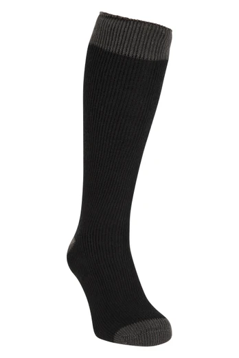 Mens Thermal Knee Length Welly Sock - Black