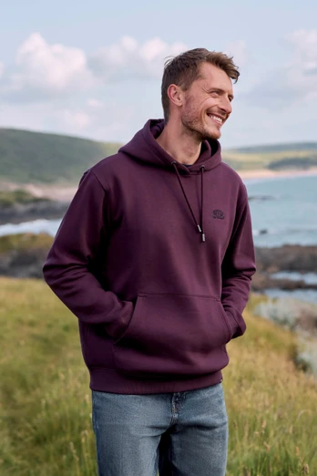 Nick Mens Heavyweight Hoodie - Burgundy