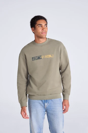 Jonah Mens Drop Shoulder Sweatshirt - Khaki