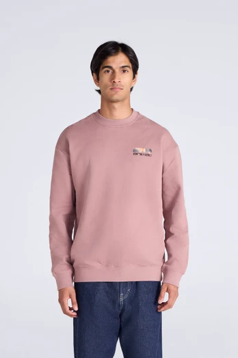 Jonah Mens Drop Shoulder Sweatshirt - Pink
