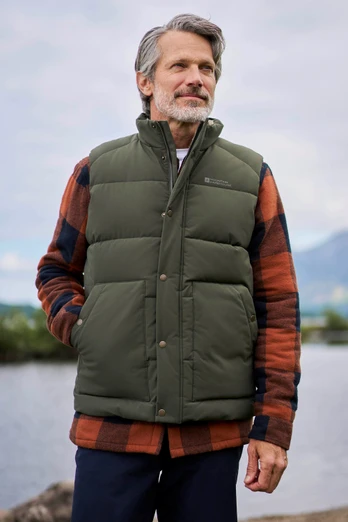Gilet Matelassé Doublé Borg Manta - Kaki