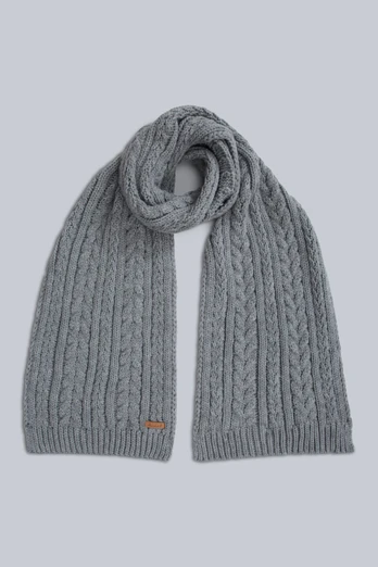 Becky Womens Knit Scarf - Grey