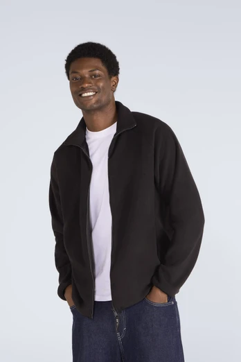 Stockholm Mens Full-Zip Fleece - Jet Black