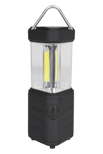 3 COB Triangle Lantern - Black