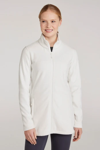 Hythe Womens Long Line Fleece - Beige