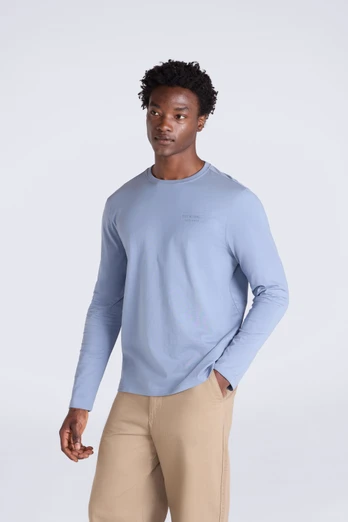 Otis Mens Long Sleeve T-Shirt - Blue