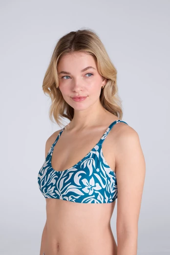 Skye Womens Bralette Bikini Top - Blue