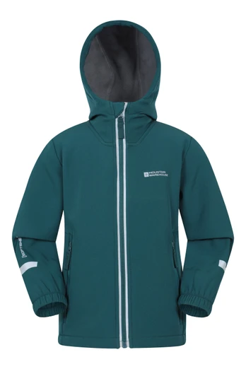Huxley Kids Water Resistant Reflective Softshell - Blue