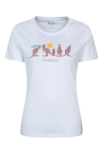 Aussie Weather Womens Graphic T-Shirt - White
