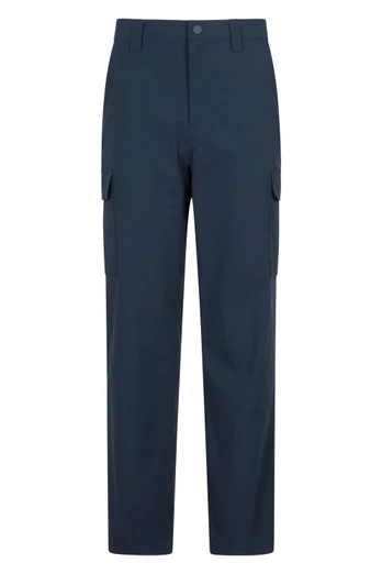 Delta Mens Cargo Stretch Trousers - Short Length - Navy