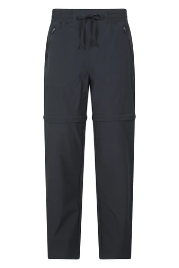 Explorer Womens Shorter Zip Off Trousers - Black