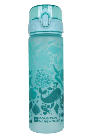 Kids BPA Free Push Lid Water Bottle - 500ml - Turquoise