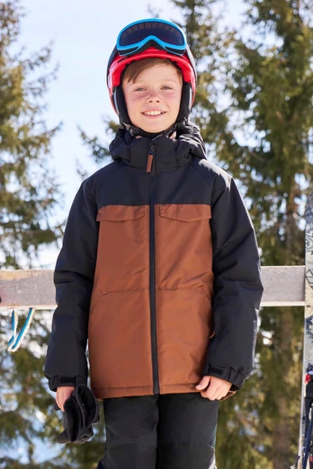 Titan Kids Water Resistant Padded Ski Jacket - Black