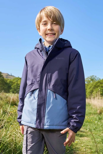 Cyclone Kids Waterproof Padded Jacket - Navy