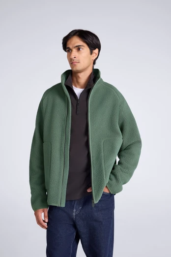 Andy Mens Borg Fleece Jacket - Khaki