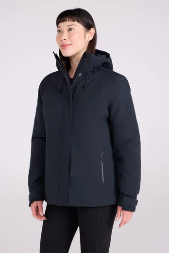 Mallory Womens Short Waterproof Padded Jacket - Black