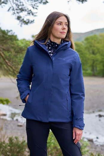 Mallory Womens Short Waterproof Padded Jacket - Blue