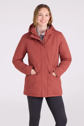 Maple Womens Waterproof Padded Jacket - Rust