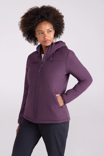 Veste softshell doublée de fourrure pour femmes Fern - Violet