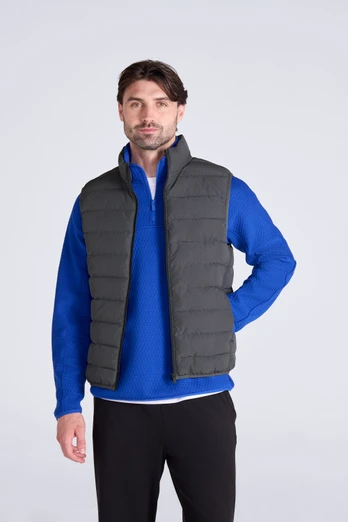 Light Cosi Mens Marl Gilet - Charcoal