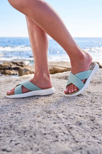 Sunbeam Womens Comfort Slider - Pale Green