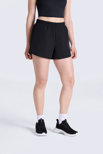 Womens Active Running Shorts - Black
