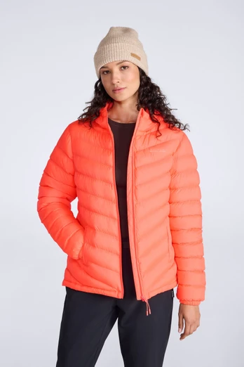 Seasons Womens Padded Jacket - Fiery Coral