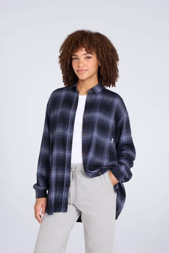 Chemise décontractée ultra-douce Maisie pour femmes - Bleu Marine