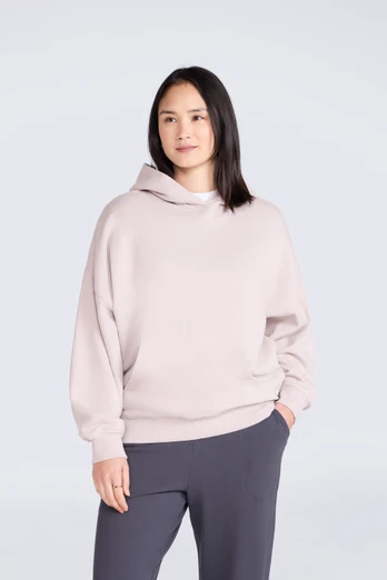 Idol Womens Drop Shoulder Hoodie - Taupe